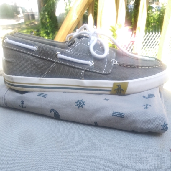 Original Penguin by Canvas Boat Shoe Mens Size 10 - Picture 3 of 6